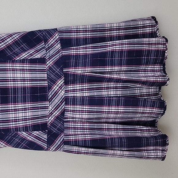 Justice Blue, Pink & White Plaid Jumper Dress 16 - Picture 3 of 14